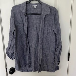 Button-down linen shirt, size medium
